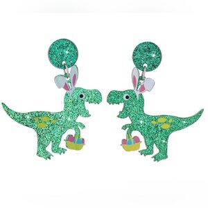 BUY NOW Easter T-Rex Acrylic Stud Earrings - NEW